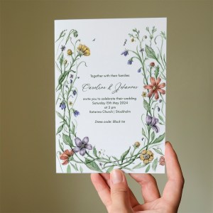 Swedish Florals Wedding Invitation