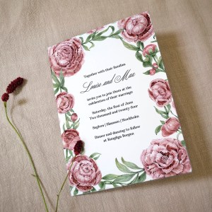Peonies Invitation 127x178 mm