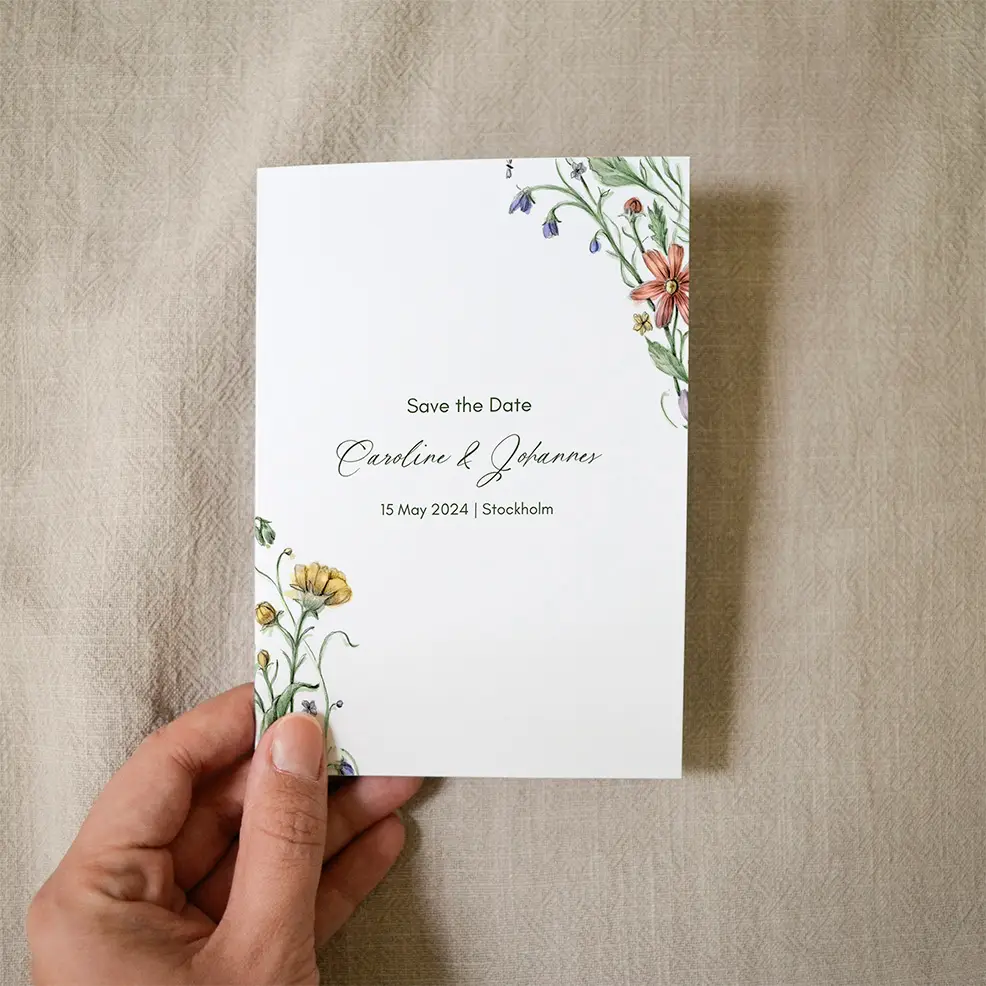 Swedish Florals | Save the Date | Single Card A6